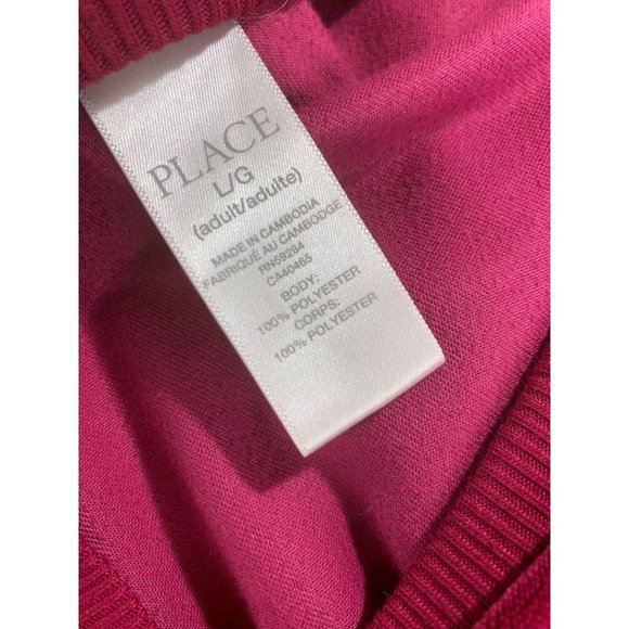 Large Place Women's "Queen" Raspberry Velour Pullover Shirt - Picture 7 of 7